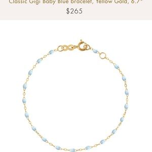 Classic Gigi Baby Blue Bracelet in Yellow Gold